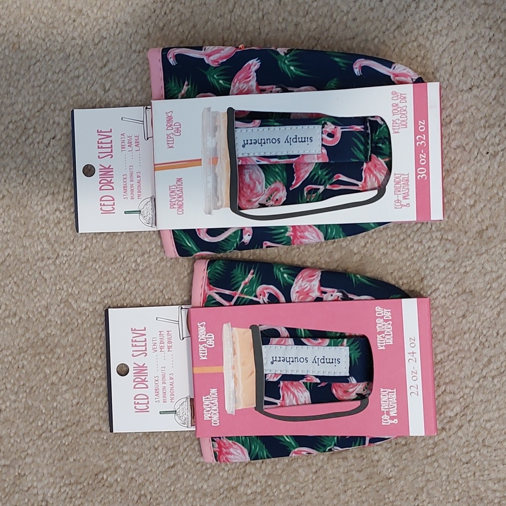 Simply Southern Flamingo Iced Drink Sleeves Bundle